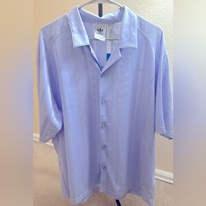 Adidas: Men’s XL Short Sleeve (Transparent)Button Down Shirt